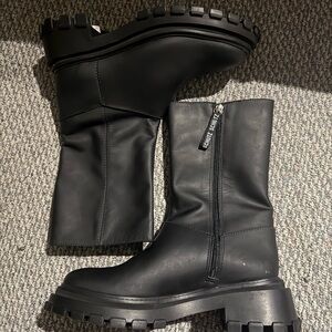 Chunky Black Combat Boots